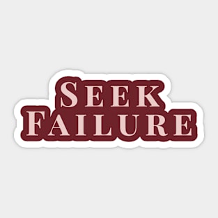 Seek Failure Sticker